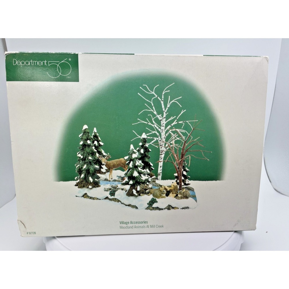 DEPT 56 VILLAGE WOODLAND ANIMALS AT MILL CREEK 52720 ADD 2 SIDES TO MILL CREEK
